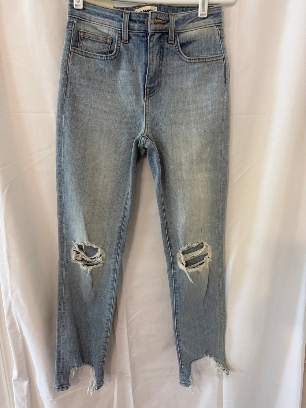 L'AGENCE Light Blue Distressed Skinny Jeans